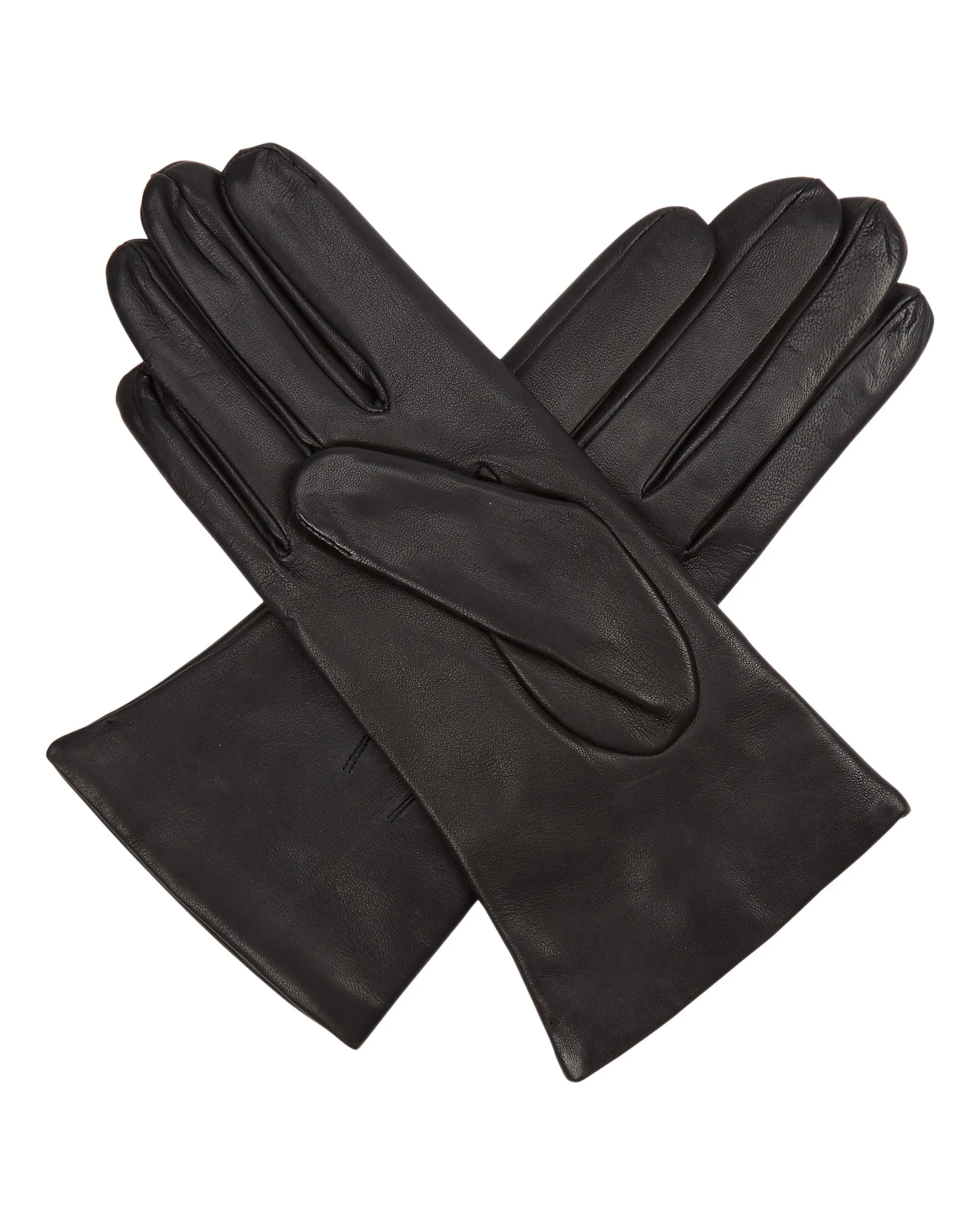 Women's Leather Short Gloves Black