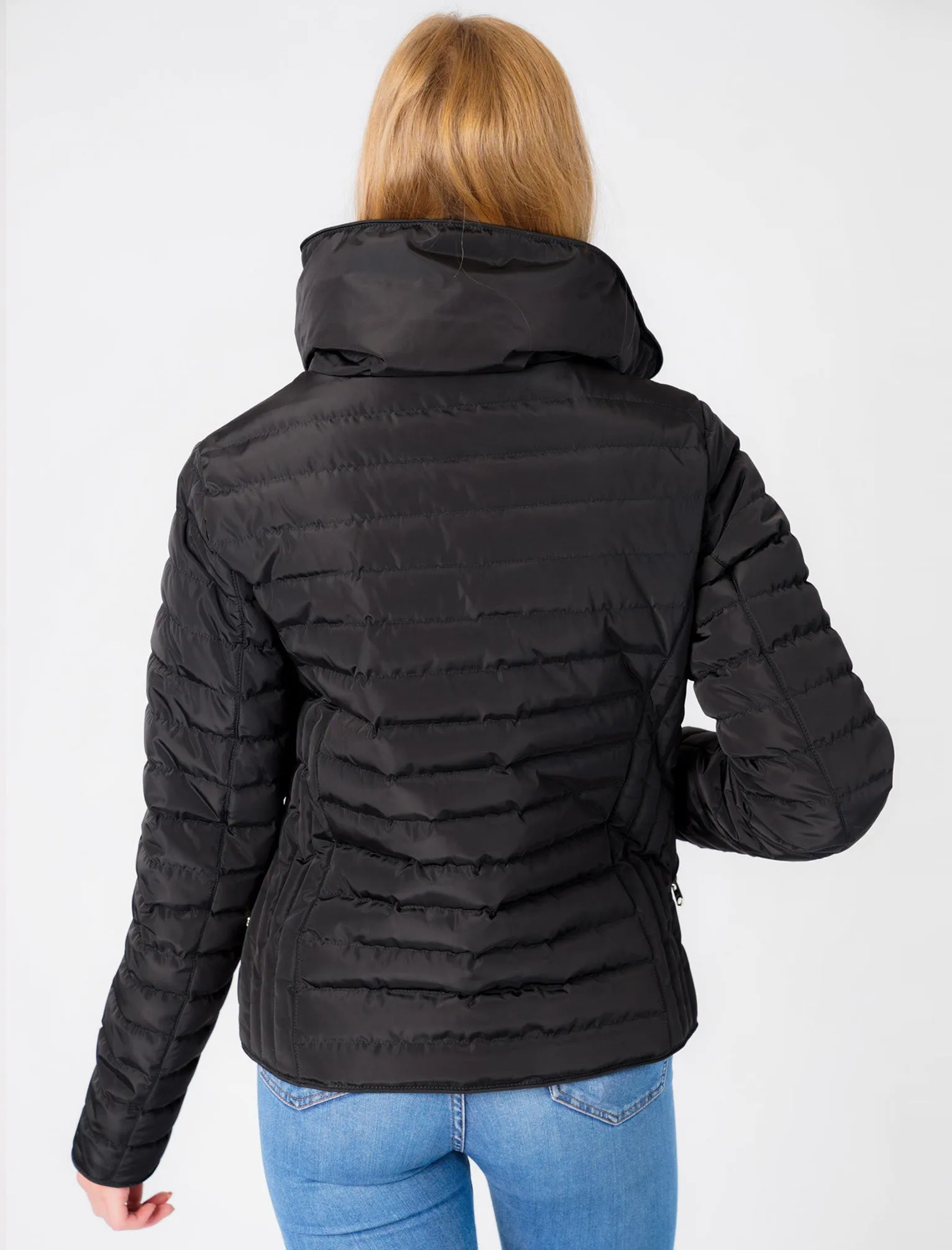 Zelda 2 Funnel Neck Quilted Jacket in Black - Tokyo Laundry